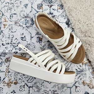 Crocs Brooklyn Strappy Wedge Sandals Lite Ride Women US 9